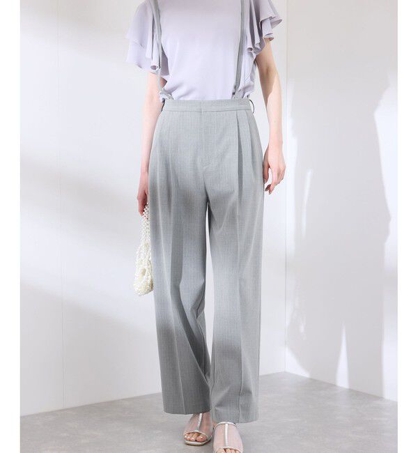 Rope&rsquo;Picnic「【3サイズ展開】サスペンダー付きワイドパンツ」|チノ|