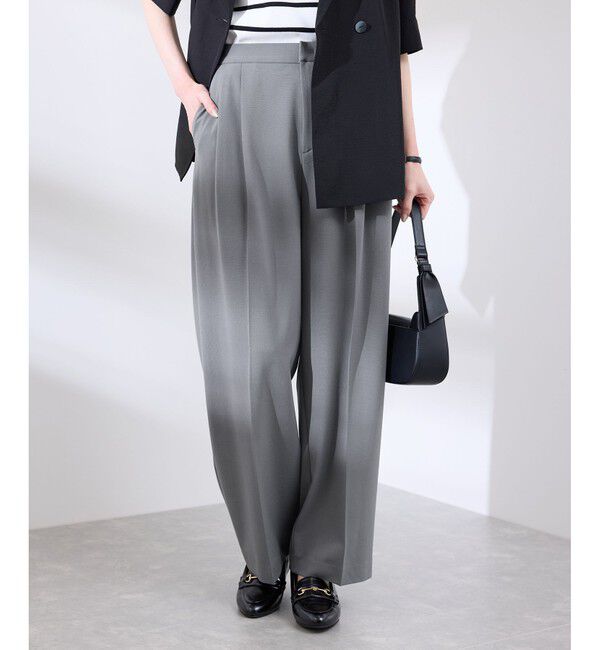 Rope&rsquo;Picnic「【3サイズ展開】サスペンダー付きワイドパンツ」|チノ|