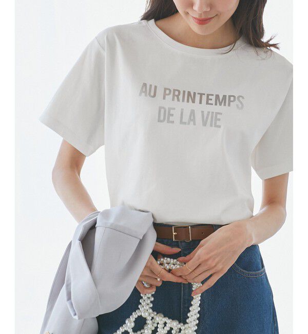 Rope&rsquo;Picnic「【UVカット・洗濯機OK・接触冷感】RENUロゴTシャツ」|Tシャツ・カットソー|