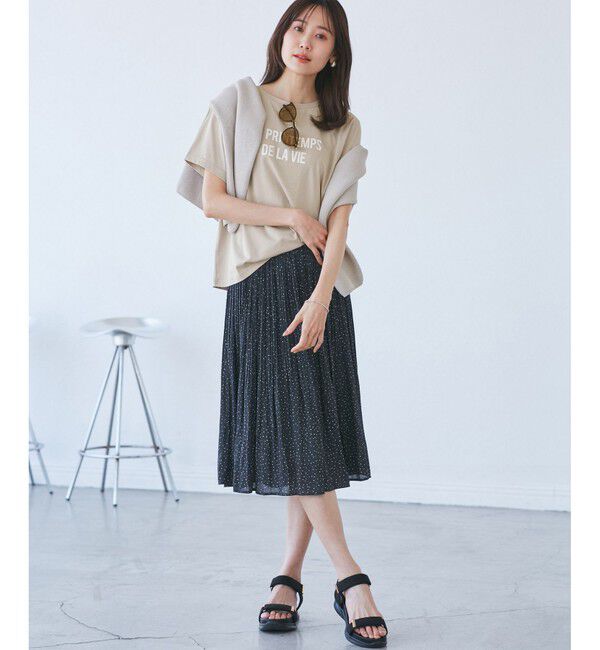 Rope&rsquo;Picnic「【UVカット・洗濯機OK・接触冷感】RENUロゴTシャツ」|Tシャツ・カットソー|