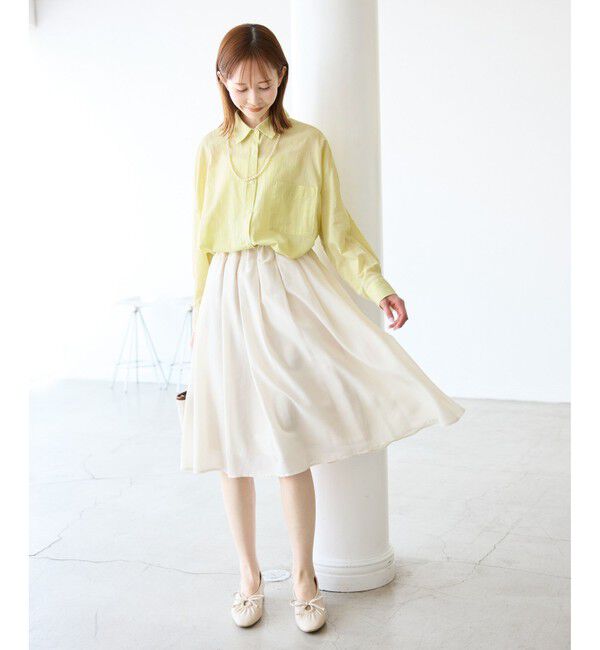 Rope&rsquo;Picnic「【接触冷感・通気性】お着軽シャツシリーズ/綿ボイルバックタックシャツ」|シャツ・ブラウス|