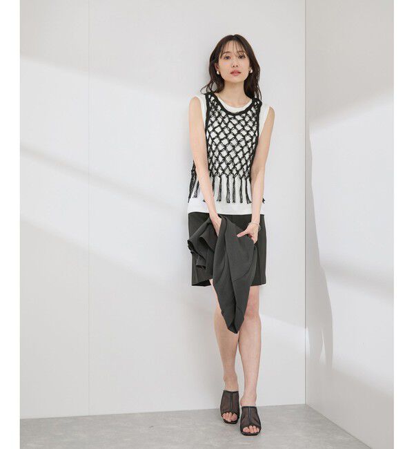 Rope&rsquo;Picnic「かぎ針ビスチェ&times;タンクトップセット」|ベスト・ジレ|