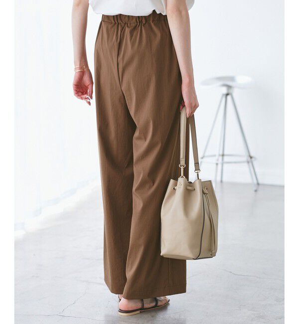 Rope&rsquo;Picnic「【UVカット】レーヨンナイロンイージーワイドパンツ」|チノ|