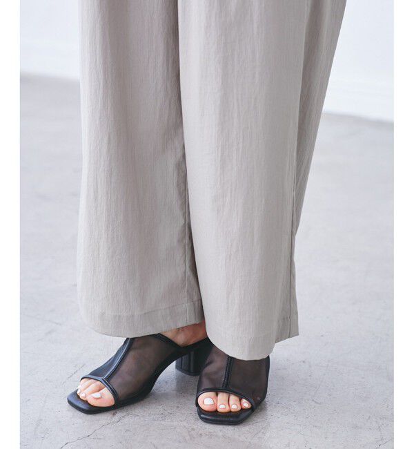 Rope&rsquo;Picnic「【UVカット】レーヨンナイロンイージーワイドパンツ」|チノ|