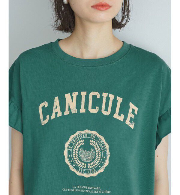 Rope&rsquo;Picnic「袖フリルカレッジロゴTシャツ」|Tシャツ・カットソー|