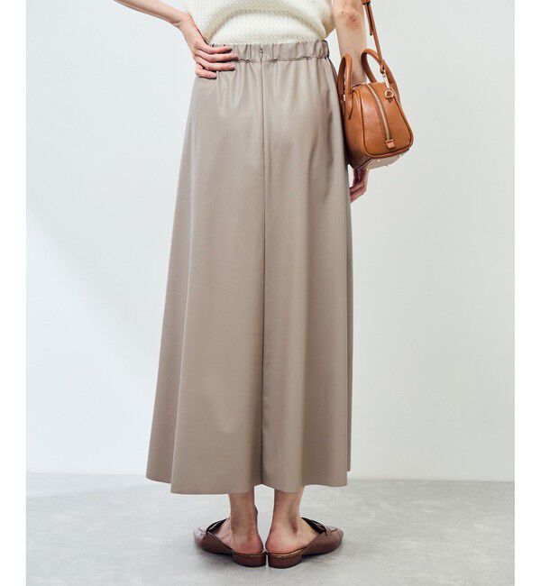 Rope&rsquo;Picnic「シンセティックレザーフレアロングスカート」|スカート|