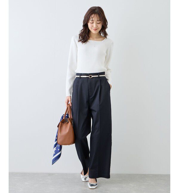 Rope&rsquo;Picnic「スクエアネックリブニット」|ニット・セーター|