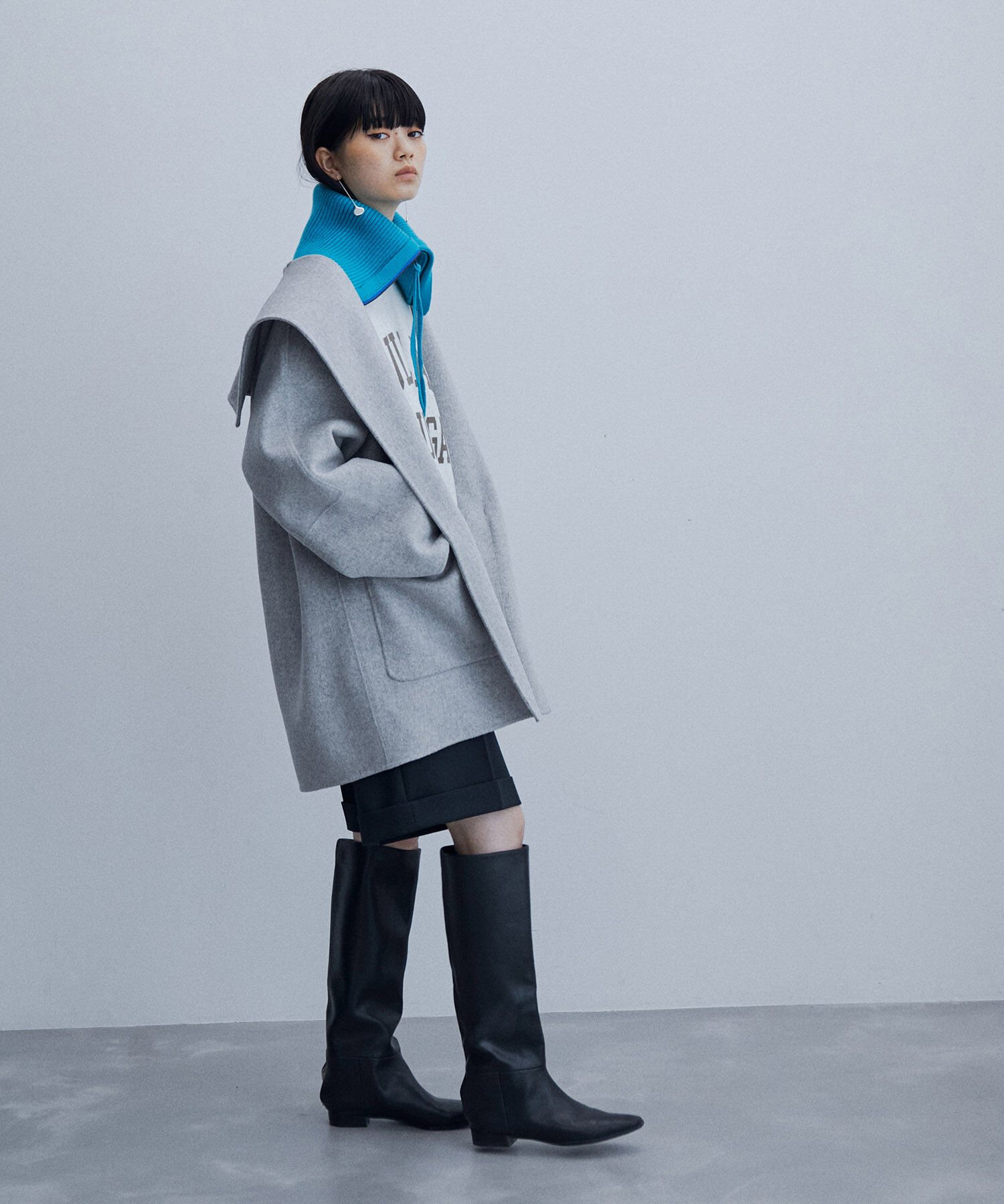 ADAM ET ROPE'「ナロースクエアフラットロングブーツ」|その他|