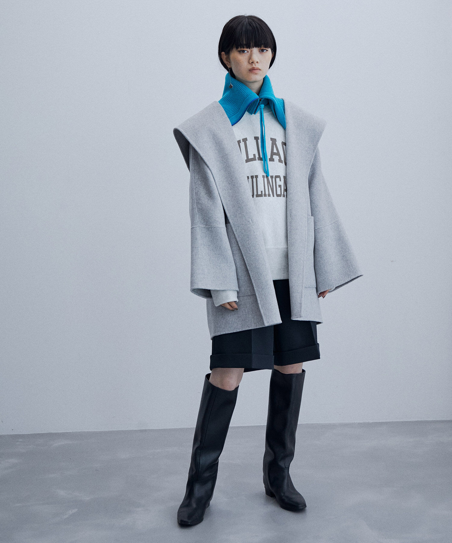 ADAM ET ROPE'「ナロースクエアフラットロングブーツ」|その他|