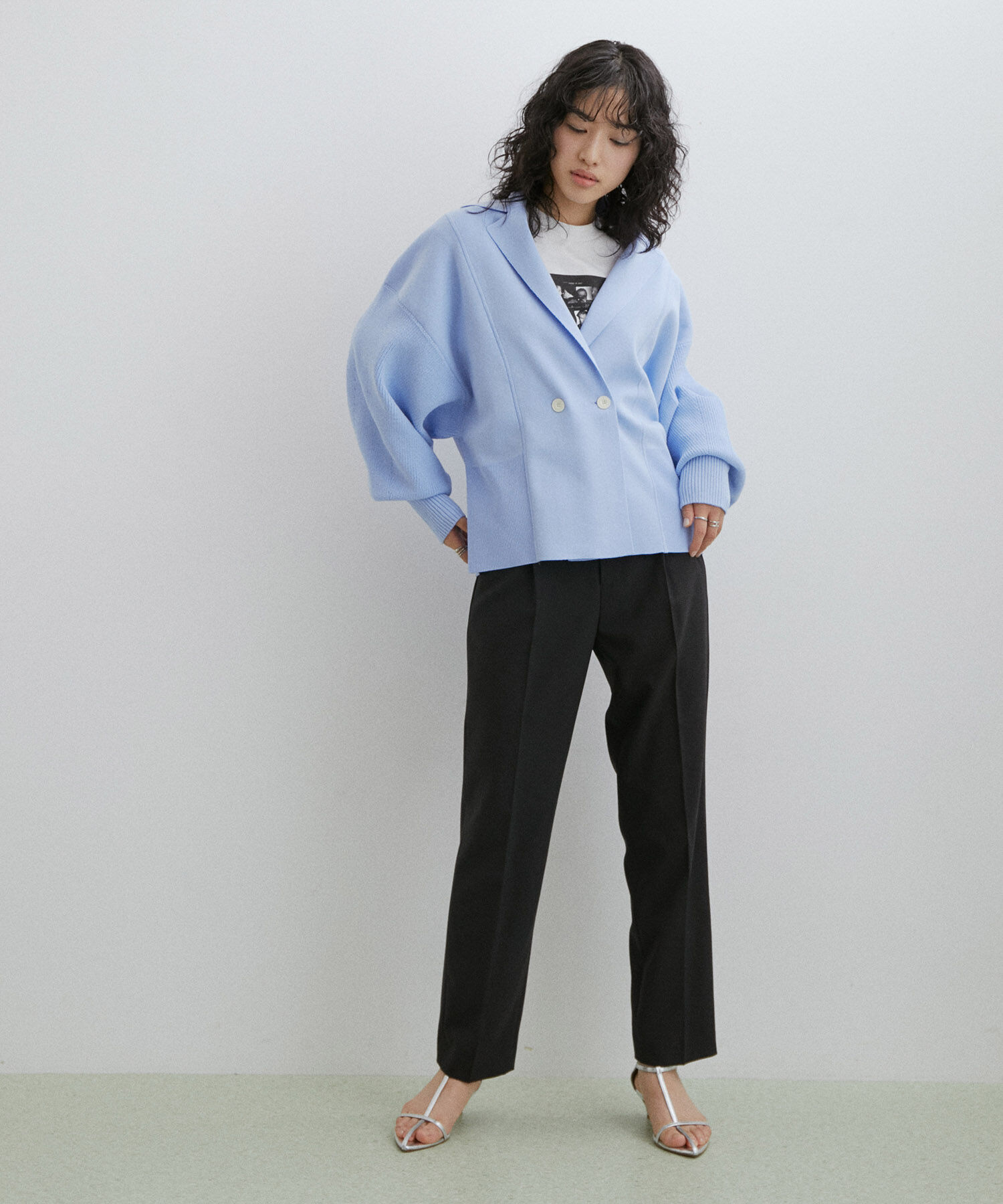 ADAM ET ROPE'「【サステナブル】スリムスラックス」|スラックス|