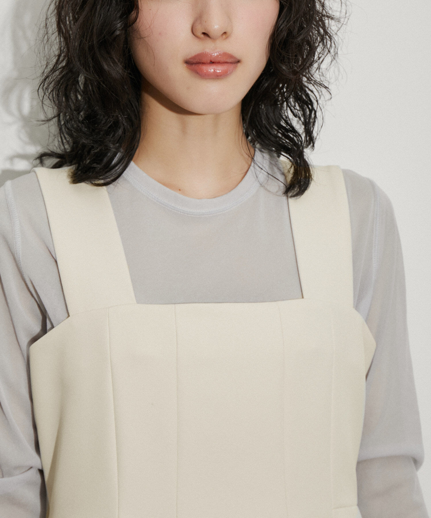 ADAM ET ROPE'「ペプラムロンパース」|オールインワン|