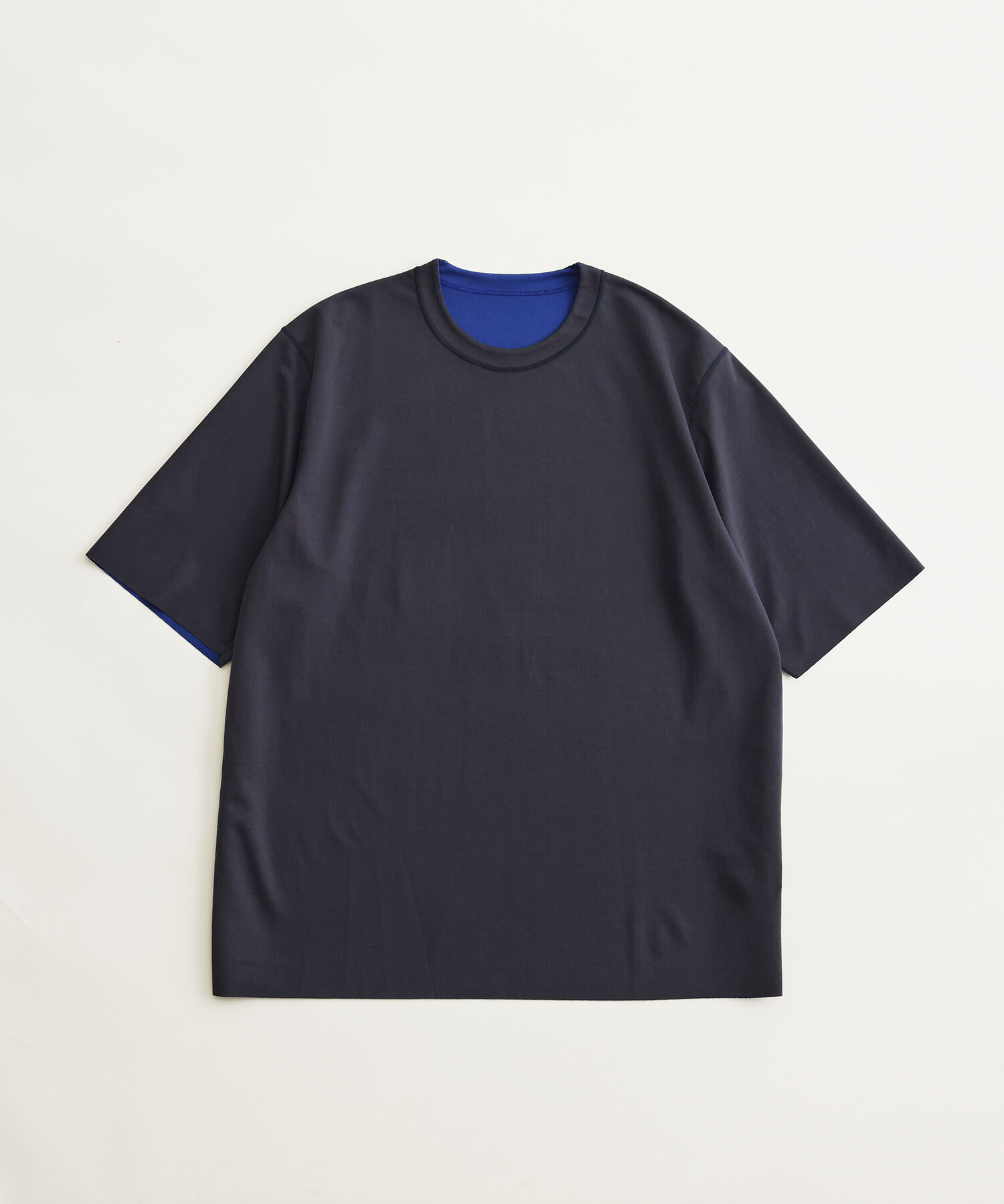 ADAM ET ROPE'「《定番》ハイゲージ シャンブレー リバーシブル Tシャツ」|Tシャツ・カットソー|