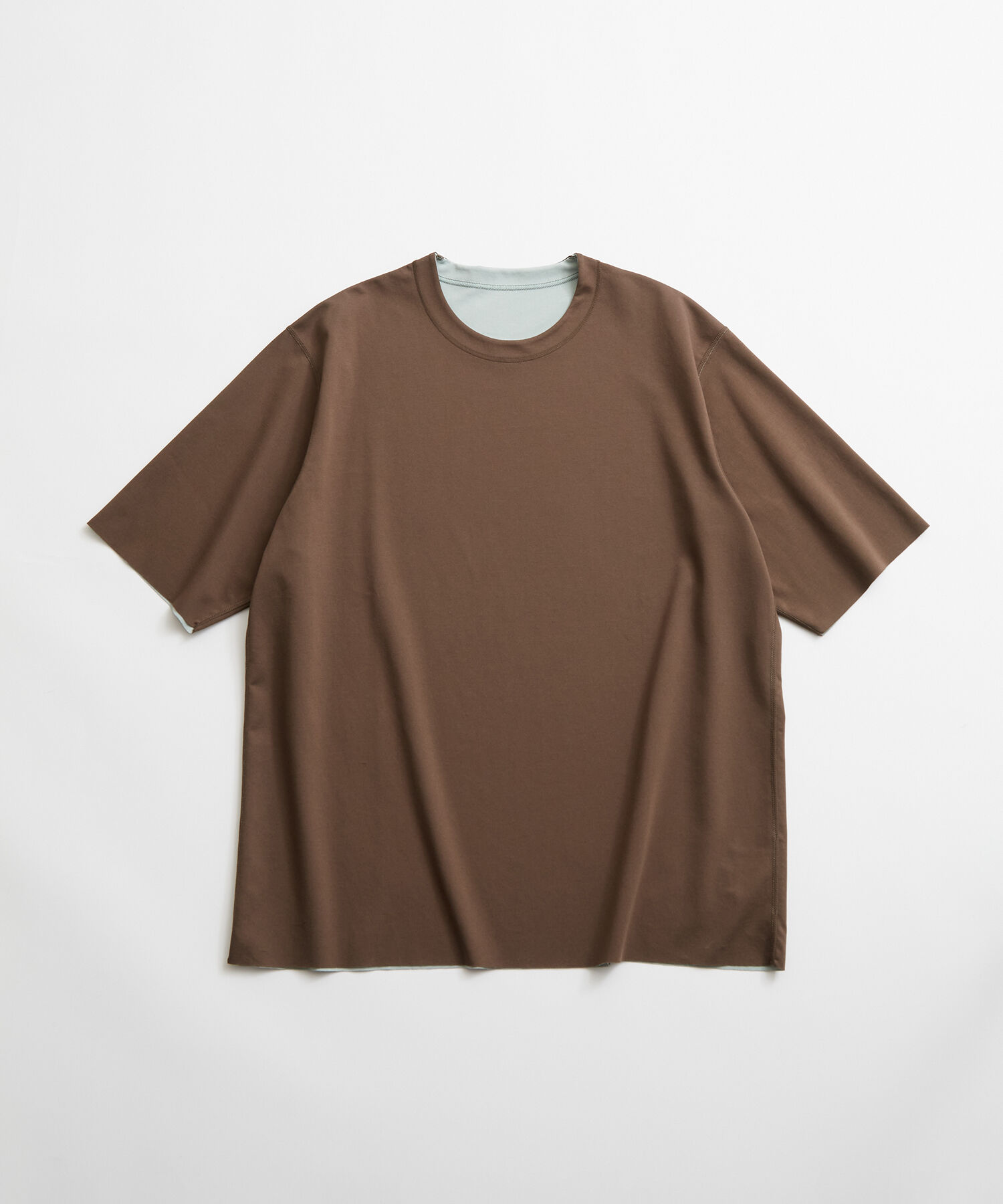 ADAM ET ROPE'「《定番》ハイゲージ シャンブレー リバーシブル Tシャツ」|Tシャツ・カットソー|