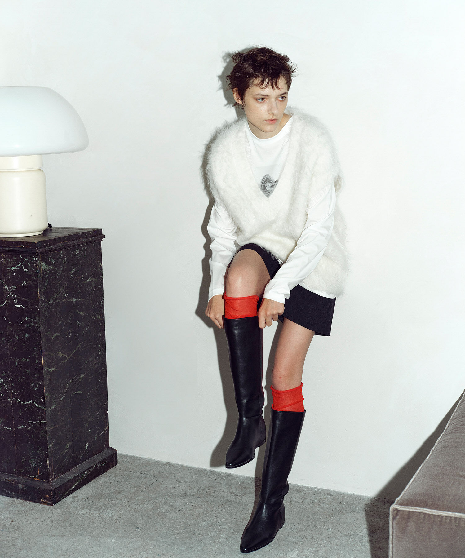 ADAM ET ROPE'「キリカエルーズニーハイソックス」|ソックス|