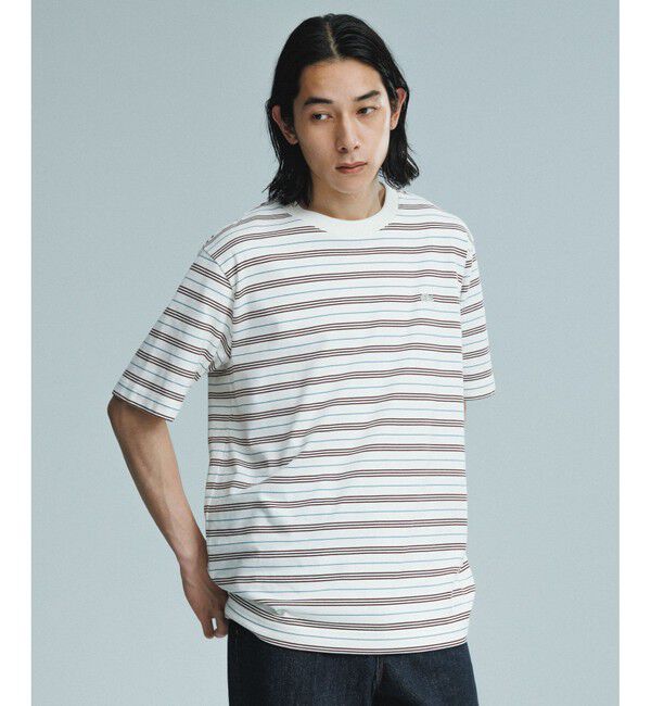 ADAM ET ROPE'「【LACOSTE for ADAM ET ROPE'】別注 MULTI BORDER TEE」|Tシャツ・カットソー|