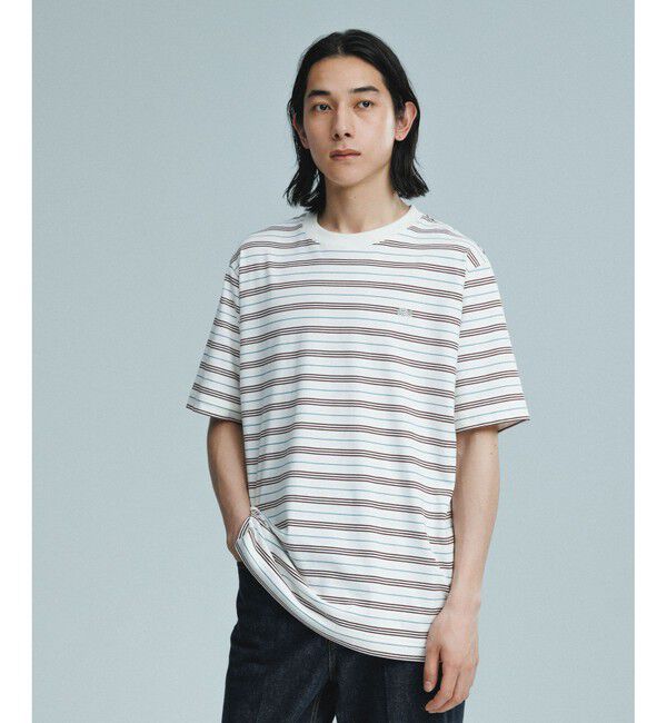 ADAM ET ROPE'「【LACOSTE for ADAM ET ROPE'】別注 MULTI BORDER TEE」|Tシャツ・カットソー|