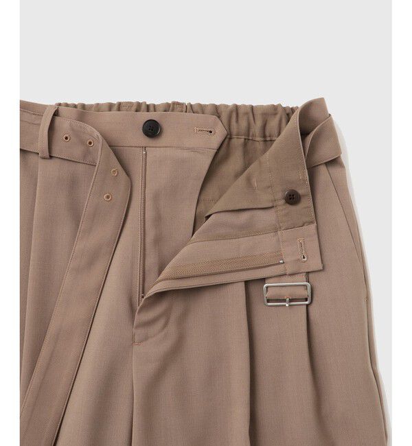 ADAM ET ROPE'「サマーウーステッド ベルテッド ワイド イージーパンツ/ セットアップ可能」|スラックス|