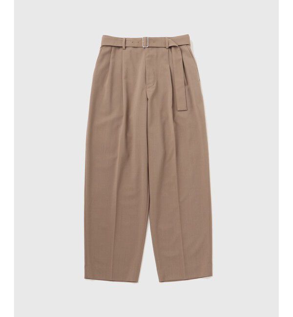 ADAM ET ROPE'「サマーウーステッド ベルテッド ワイド イージーパンツ/ セットアップ可能」|スラックス|