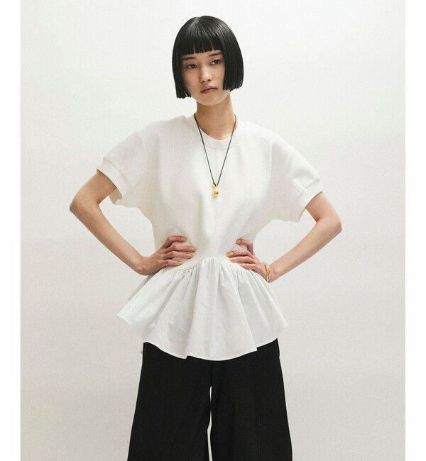 ADAM ET ROPE'「ペプラムスウェット」|Tシャツ・カットソー|ホワイト(10)