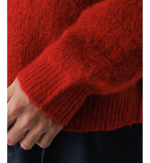 ADAM ET ROPE'「モヘアミックス オーバーサイズ Vネックニット」|ニット・セーター|