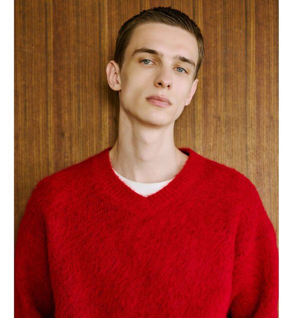 ADAM ET ROPE'「モヘアミックス オーバーサイズ Vネックニット」|ニット・セーター|