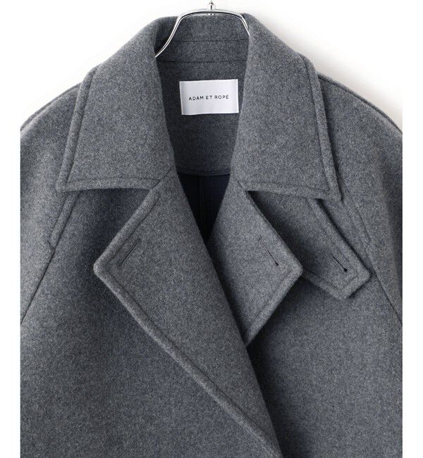 ADAM ET ROPE'「ウールボンディングミドルコート」|ステンカラーコート|