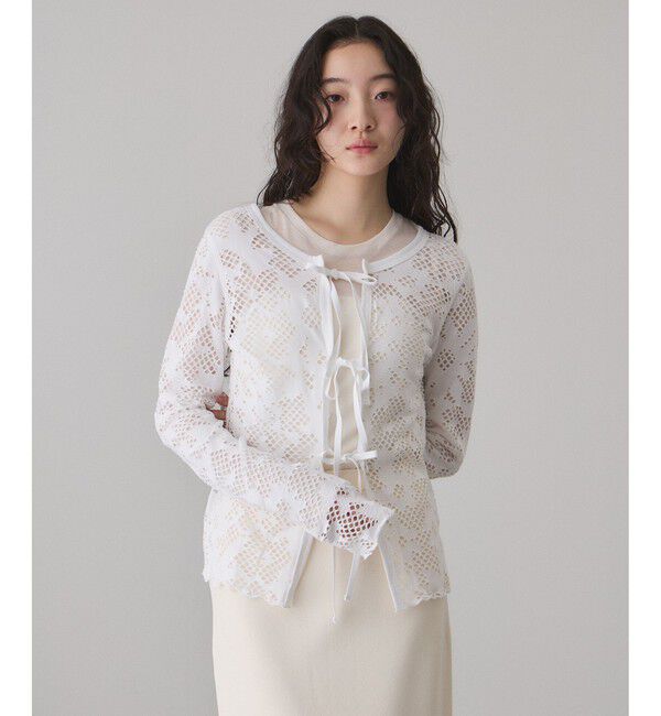 ADAM ET ROPE'「2WAYホールジャガードトップス」|Tシャツ・カットソー|ホワイト(10)