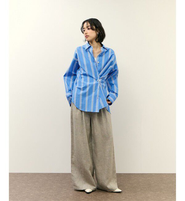 ADAM ET ROPE'「FAbRICA ストライプマルチwayシャツ」|シャツ・ブラウス|