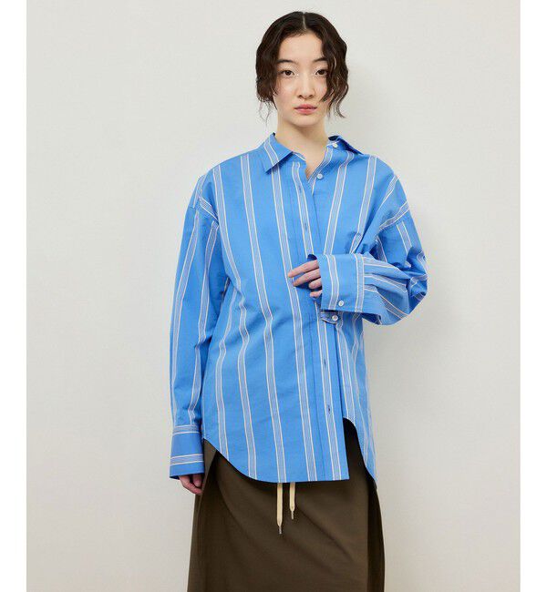 ADAM ET ROPE'「FAbRICA ストライプマルチwayシャツ」|シャツ・ブラウス|