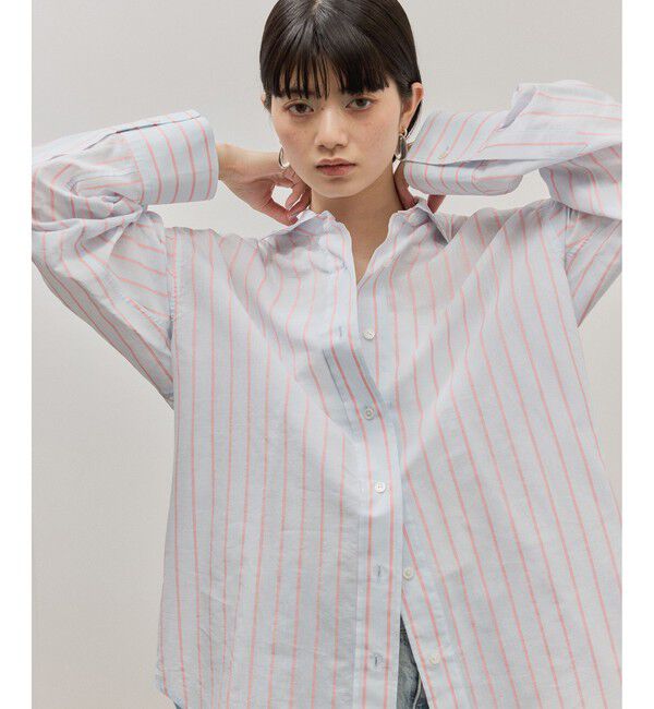 ADAM ET ROPE'「FAbRICA ストライプマルチwayシャツ」|シャツ・ブラウス|