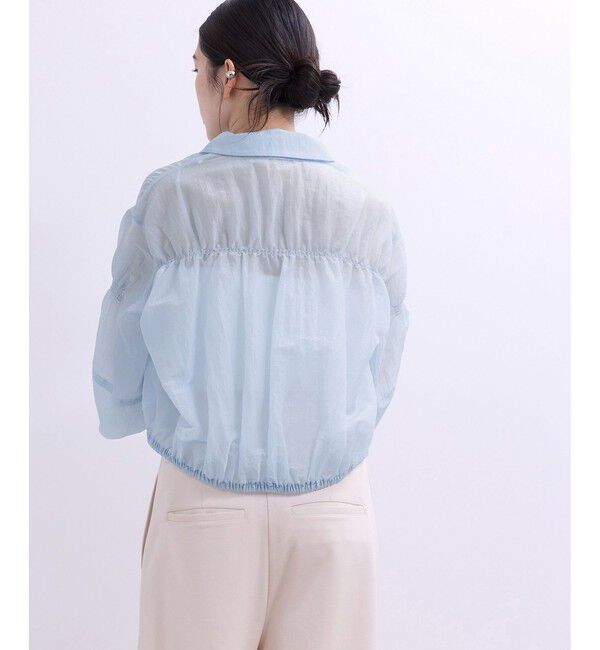 ADAM ET ROPE'「【WEB限定】ドロストネックギャザーブルゾン」|シャツ・ブラウス|