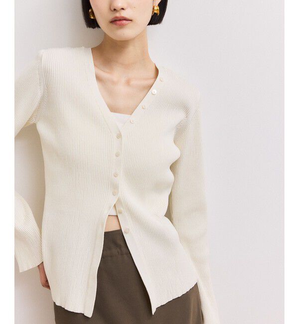 ADAM ET ROPE'「【WEB限定】2WAYリブカーディガン」|カーディガン|