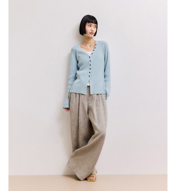 ADAM ET ROPE'「【WEB限定】2WAYリブカーディガン」|カーディガン|