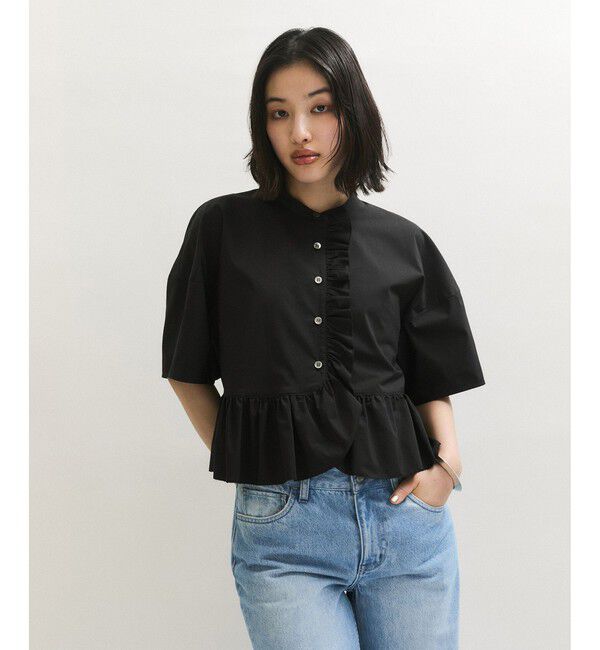 ADAM ET ROPE'「【サステナブル】フリルブラウス」|シャツ・ブラウス|