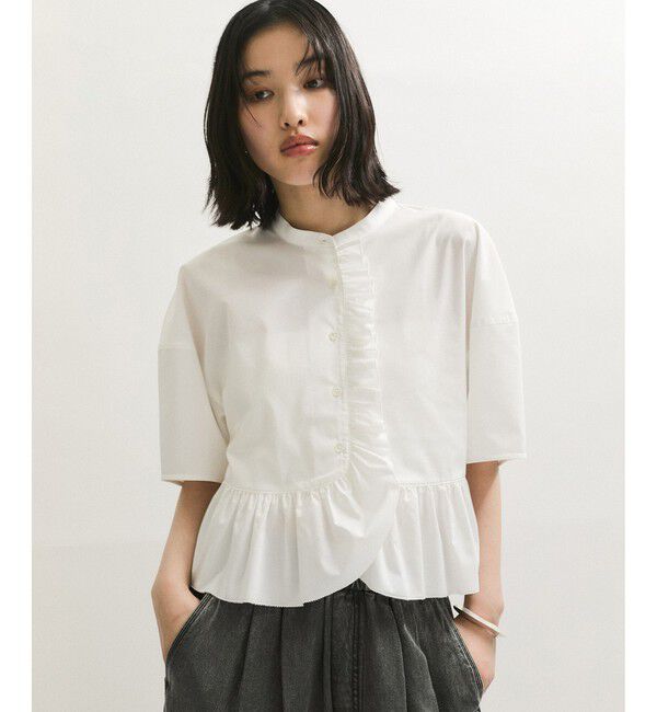 ADAM ET ROPE'「【サステナブル】フリルブラウス」|シャツ・ブラウス|