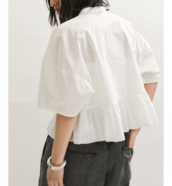 ADAM ET ROPE'「【サステナブル】フリルブラウス」|シャツ・ブラウス|