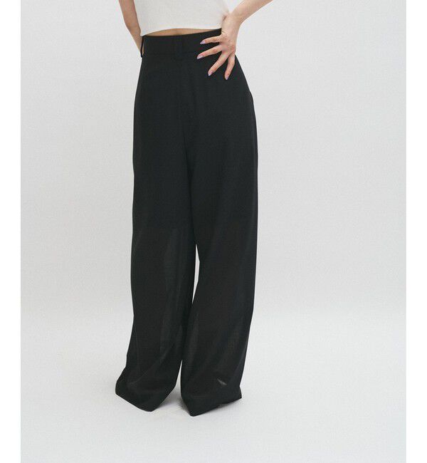 ADAM ET ROPE'「TWシアートロタックパンツ/接触冷感/防シワ」|スラックス|