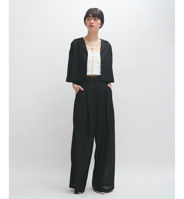 ADAM ET ROPE'「TWシアートロタックパンツ/接触冷感/防シワ」|スラックス|