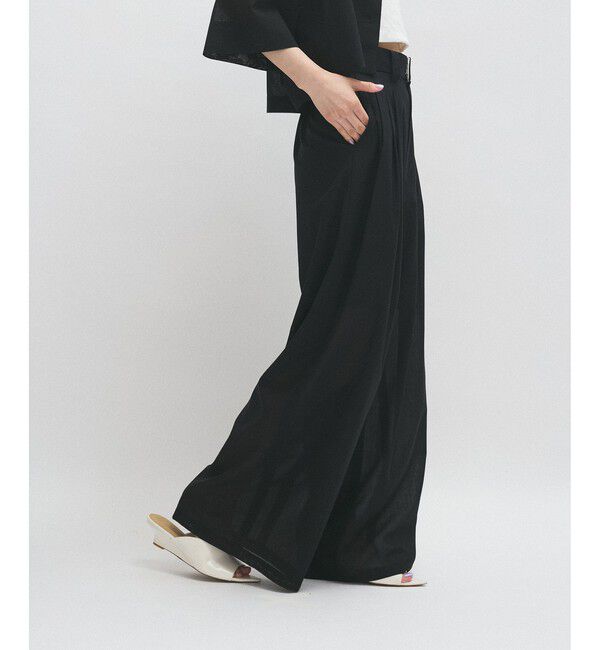 ADAM ET ROPE'「TWシアートロタックパンツ/接触冷感/防シワ」|スラックス|