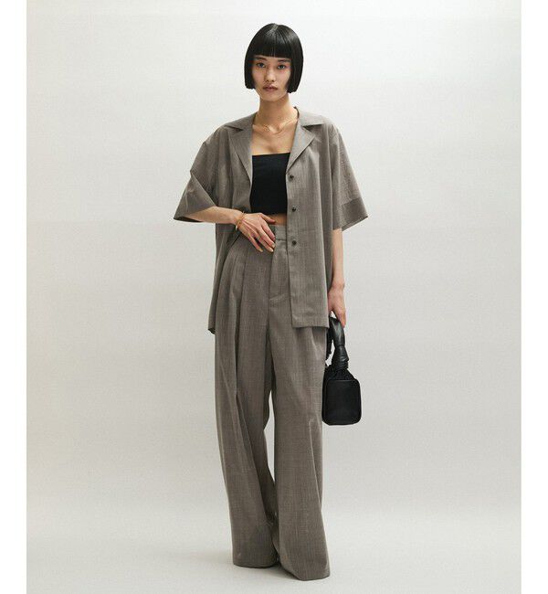 ADAM ET ROPE'「TWシアートロタックパンツ/接触冷感/防シワ」|スラックス|