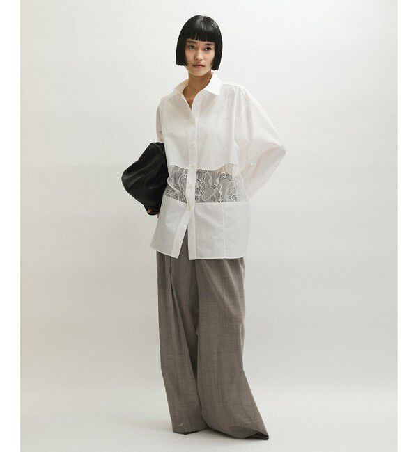 ADAM ET ROPE'「TWシアートロタックパンツ/接触冷感/防シワ」|スラックス|