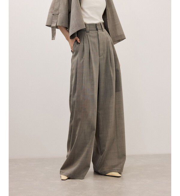 ADAM ET ROPE'「TWシアートロタックパンツ/接触冷感/防シワ」|スラックス|