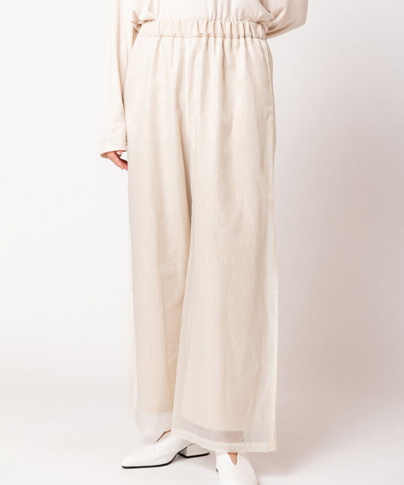  「シアーレイヤードパンツ」|その他|IVORY