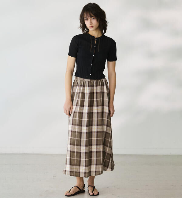 ONEIL OF DUBLIN「O'NEIL OF DUBLIN | リネン フレアロングスカート WOMEN」|スカート|