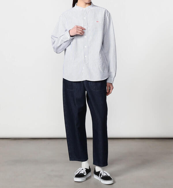 DANTON「DANTON | オックスフォード バンドカラーシャツ STRIPE WOMEN」|シャツ・ブラウス|