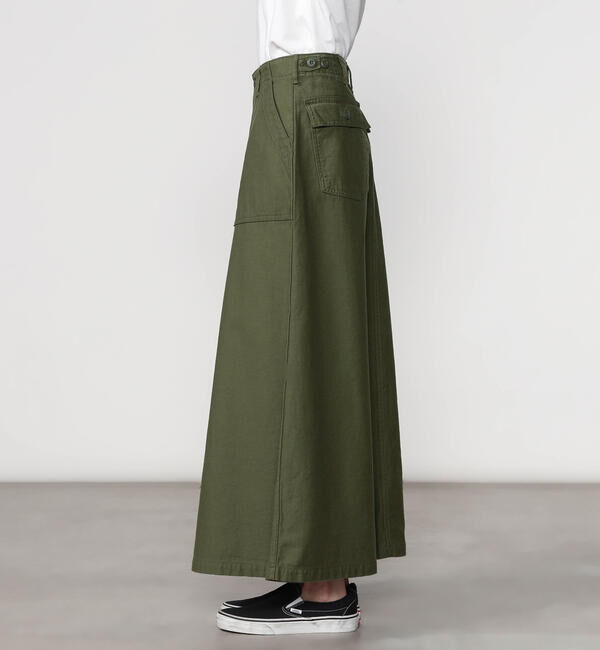  「orSlow | バックサテン ファティーグスカート WOMEN」|スカート|