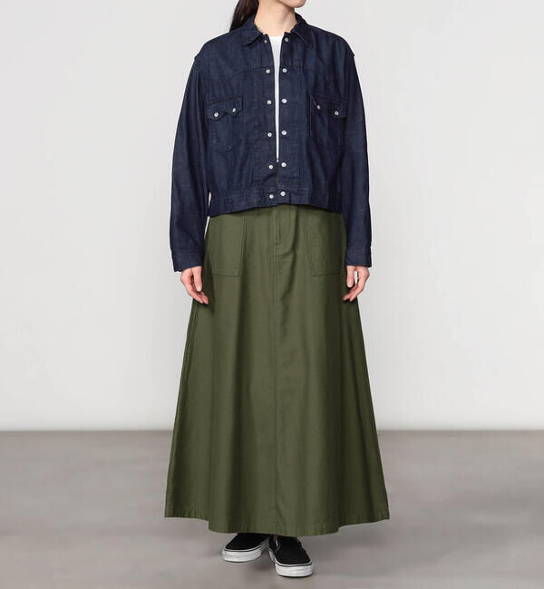  「orSlow | バックサテン ファティーグスカート WOMEN」|スカート|