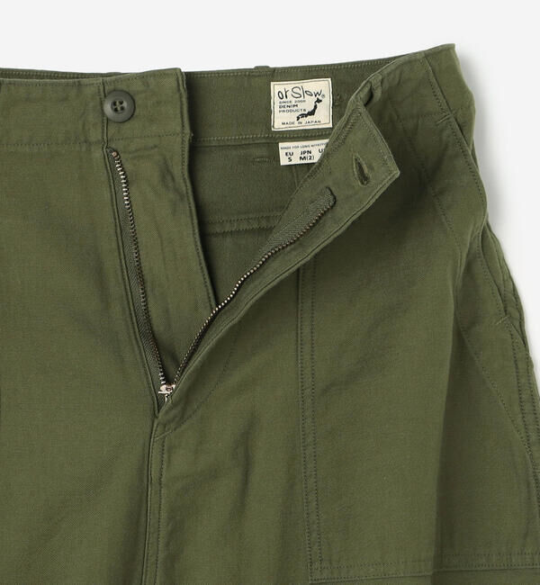  「orSlow | バックサテン ファティーグスカート WOMEN」|スカート|