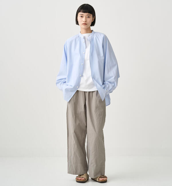 ORCIVAL「ORCIVAL | コットンタイプライター 長袖バンドカラーシャツ WOMEN」|シャツ・ブラウス|