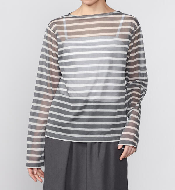 ORCIVAL「ORCIVAL | シースルー ボートネック長袖カットソー WOMEN」|Tシャツ・カットソー|